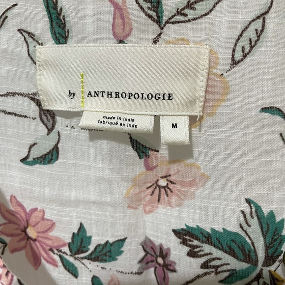 Anthropologie Genevra Lace Babydoll blouse M - Picture 3 of 4